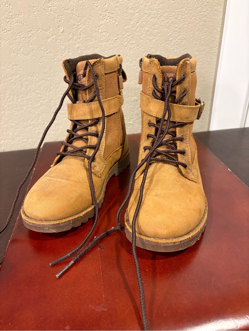 Girl’s Uggs Tan Lace-Up Boots
